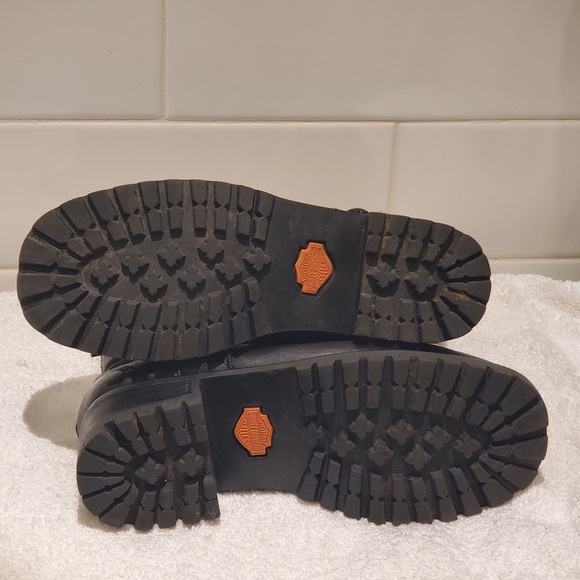 HARLEY DAVIDSON Women's Black Leather ADRIANA Biker Boots - Picture 5 of 7